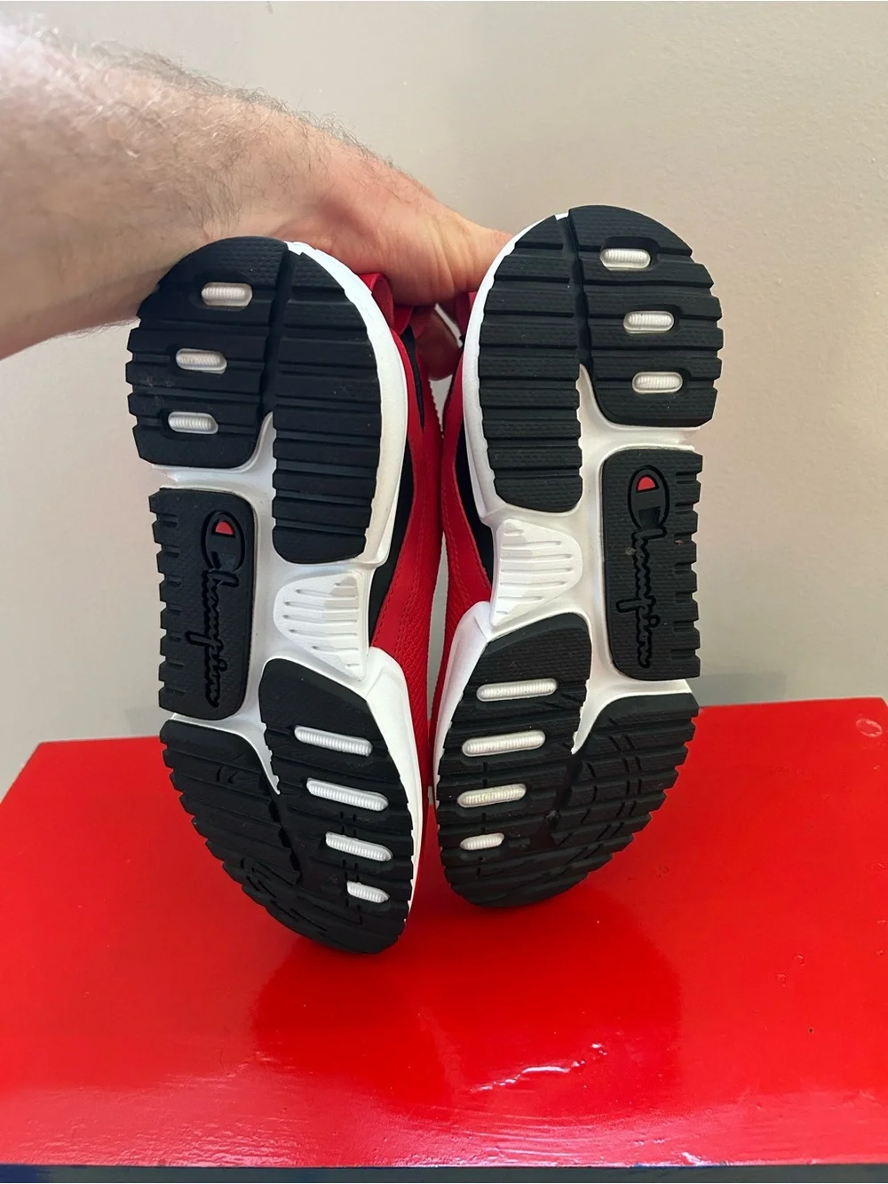 Champion Rally Pro Red Sock Sneakers Kids Youth 5Y Women's 6.5 RF Mid CP100680Y